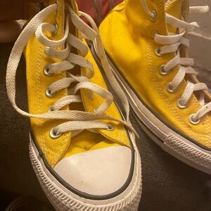 Yellow High-Top Sneakers